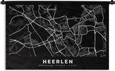 Wandkleed - Wanddoek - Kaart - Heerlen - Nederland - 180x120 cm - Wandtapijt