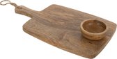 J-Line Snijplank+Kom Mango Hout Naturel