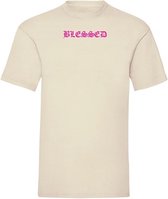 T-shirt Blessed pink - Off white (XL)