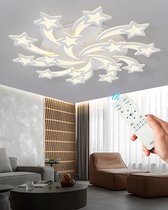 UnicLamps LED Bluetooth - 15 Sterretjes Plafondlamp Met Afstandsbediening - Wit - Smart lamp - Dimbaar Met App - Moderne Lamp - Plafoniere