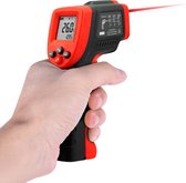 Digitale thermometer - Infrarood thermometer - met Laserpointer - Warmtemeter - Bereik -50 °C tot +420 °C – Rood