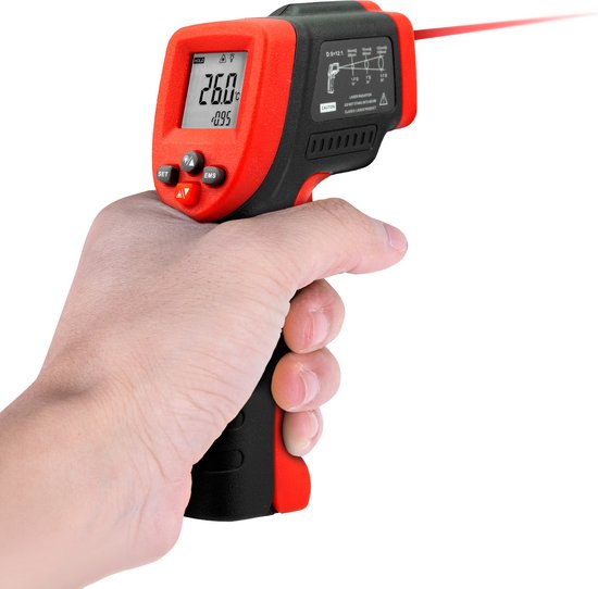 Warmtemeter Infrarood Thermometer met Laserpointer _ Draadloos _ - 50˚C tot  + 420 ˚C _... | bol.com