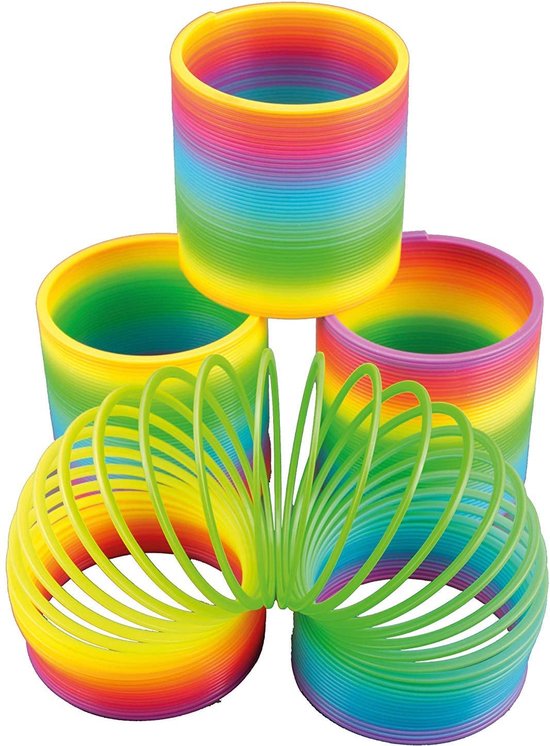 Ressort spirales arc en ciel 3,5 cm - Jeux de Fête