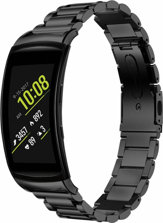 Stalen Smartwatch bandje Geschikt voor Samsung Gear Fit 2 Gear Fit 2 Pro stalen. bol