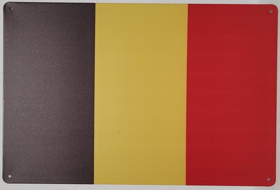 België Belgique Reclamebord van metaal METALEN-WANDBORD - MUURPLAAT - VINTAGE - RETRO - HORECA- BORD-WANDDECORATIE -TEKSTBORD - DECORATIEBORD - RECLAMEPLAAT - WANDPLAAT - NOSTALGIE -CAFE- BAR -MANCAVE- KROEG- MAN CAVE