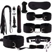 Nooitmeersaai - BDSM - Bondage set - Extreme - Sex Toys voor Koppels Slave Black compleet 11-delig