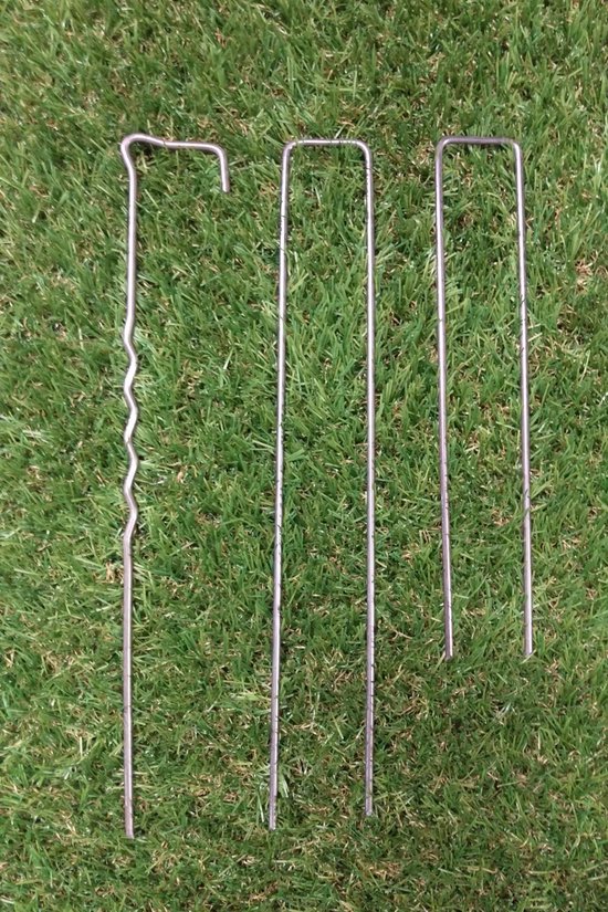 30 x 4 cm - 25 stuks - Zigzag Grondpennen — afbeelding 2