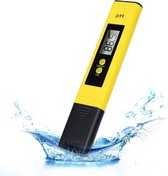 SFT Products PH meter – PH meter digitaal – PH waarde meten van water/zwembad/aquarium – PH test – Inclusief kalibratiepoeders en 2 batterijen - Geel