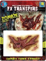 Tinsley Horror 3D Tattoo Zombie Series Zombie Keel Wond ( Zombie Torn Throat ) | Halloween | Griezel