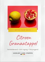 Vliesmasker “Citroen en Granaatappel”