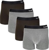 Apollo en bambou Apollo | TAILLE XXL | Lot de 4 boxers homme | gris/armée