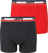 Levi's Boxershorts 2-Pack Rood Grijs - maat L