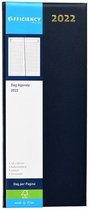 Bureau agenda 2022 efficiency lang smal 1dpp blauw 135x330