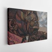 Canvas schilderij - JOHN LEE HOOKER, famous musicians, celebrities of jazz,oil painting, artist Roman Nogin, series "Sounds of Jazz." looking for partnerships with artdillers   -
