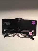 Donna Di Maurizio zwart m.s. +3.00 leesbril
