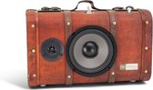 Uniek kado - Vintage - Bluetooth 5.0 - speakers in koffer - oplaadbare batterij