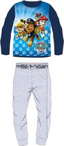 Paw Patrol fleece pyjama - blauw/grijs - maat 116