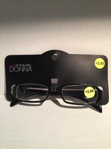 Donna Di Maurizio zwart +2.50 leesbril