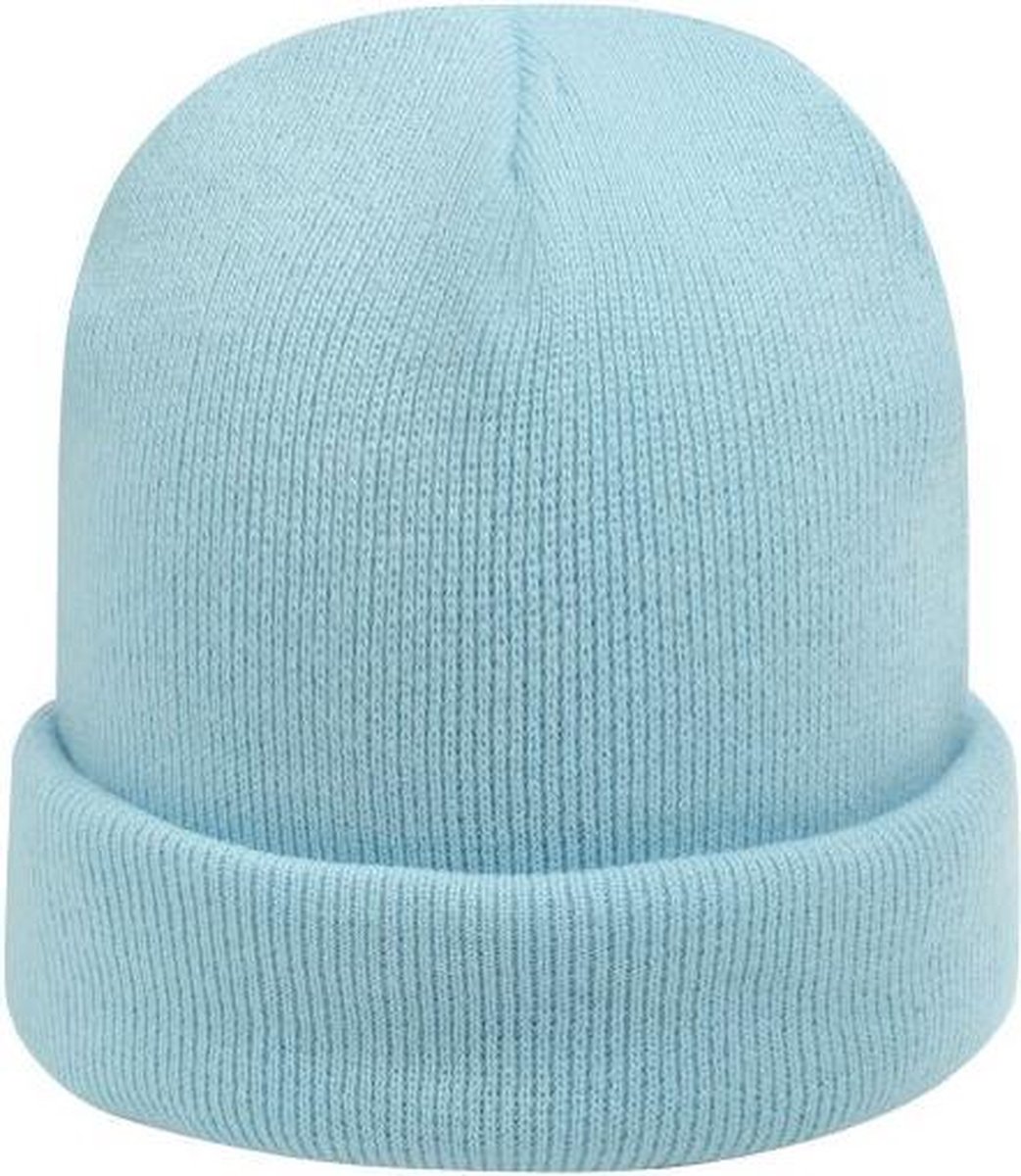 Beanie Muts - Yehwang - Muts - Licht blauw - Acryl - Gebreide