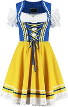 Dirndl Blauw-Geel 2-delig