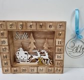 Adventskalender MET NAAM [Adventkalender met naam en verlichting] [Kerst kalender] [Advent kalender gepersonaliseerd] [Gratis kerstbal met naam]