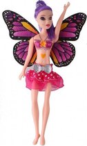 tienerpop met vleugels Fairy Princess 20 cm paars