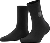 FALKE Sokje Cosy Wool Snowflake Dames 49153 - Zwart 3009 black Dames - 35-38
