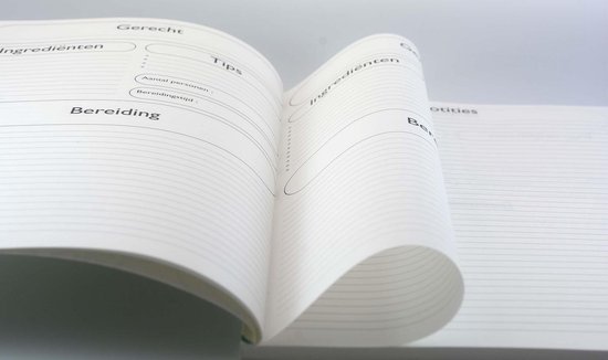 Receptenboek om zelf te schrijven en zelf vorm te geven, DIN A4