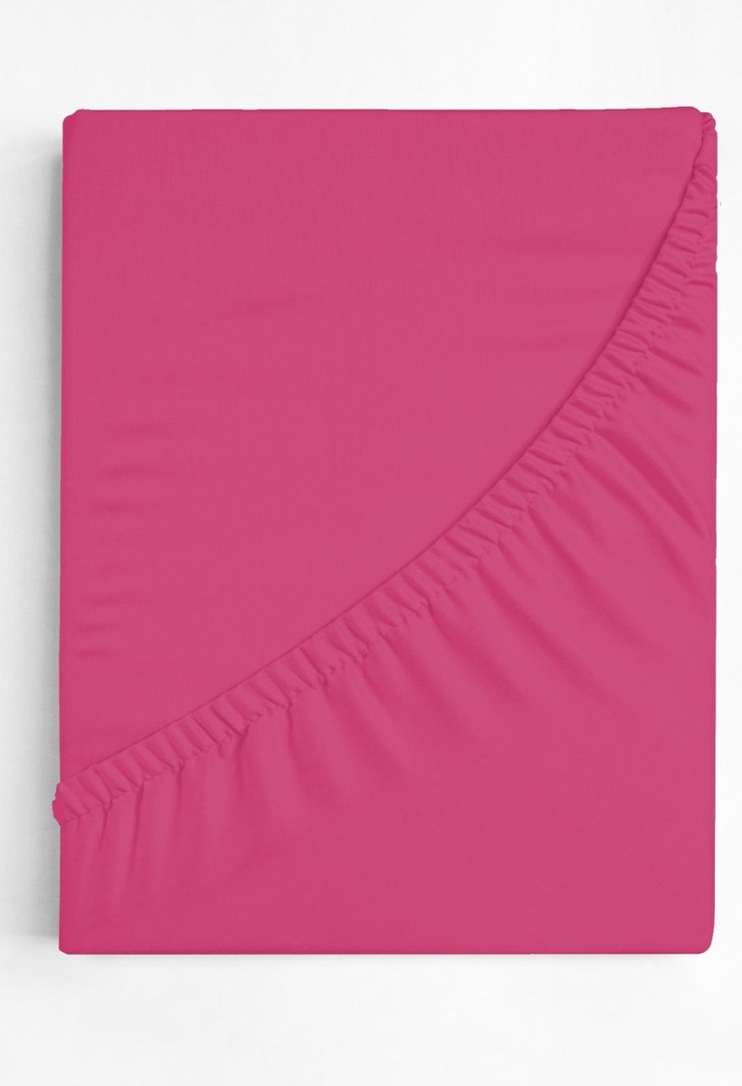 hoeslaken/onderlaken basic fuchsia 140x200cm +30CM