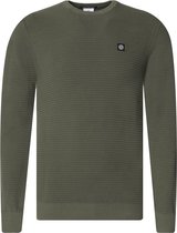 Blue Industry - Pullover O-hals Donkergroen - XXL - Modern-fit