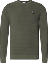 Blue Industry - Pullover O-hals Donkergroen - Heren - Maat XXL - Modern-fit