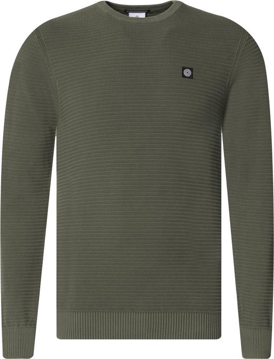 Blue Industry - Pullover O-hals Donkergroen - Heren - Maat XXL - Modern-fit