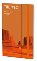 notitieboek Monument Valley 13 x 21 cm papier oranje