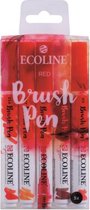 brushpennen Ecoline rood 5 stuks