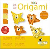 origami Hond vouwen 15 x 15 cm 20 stuks multicolor
