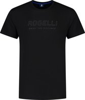 Rogelli Logo T-Shirt Sportshirt - Korte Mouwen - Heren - Zwart - Maat XL