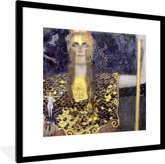 Fotolijst incl. Poster - Pallas Athena - Gustav Klimt - 40x40 cm - Posterlijst