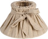 Clayre & Eef Lampenkap Ø 22*12 cm / E27 Beige Ijzer, Textiel Rond Stoffen Lampenkap