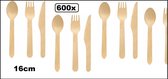600x Hout lepel/vork/mes next generation - soep dessert ijs restaurant take away diner next generation