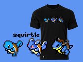 pokemon t-shirt starter Squirtle pixel evolutie Maat m