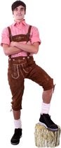 PartyXplosion - Boeren Tirol & Oktoberfest Kostuum - Lederhose Sigmund Schlappeseppel Oktoberfest Man - bruin - Maat 46 - Bierfeest - Verkleedkleding - Carnaval kostuum heren