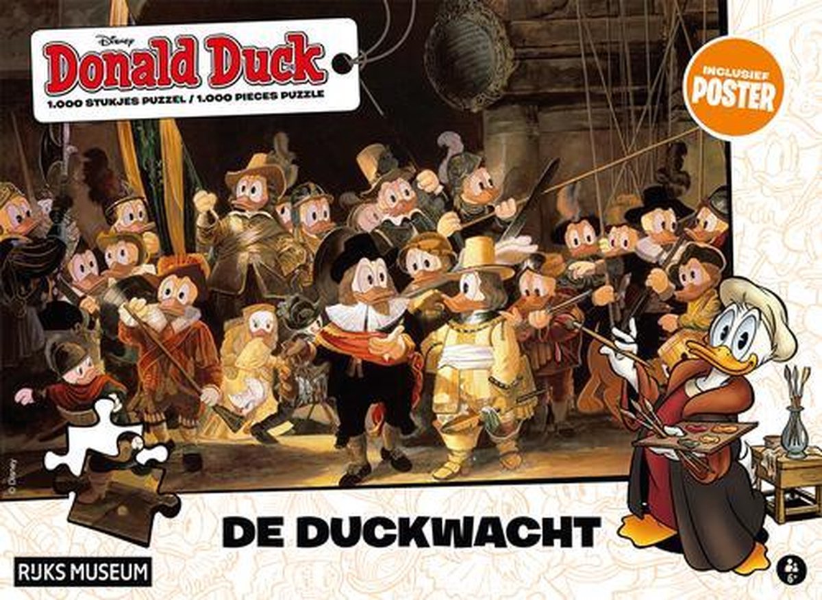 Donald Duck puzzel 1000 stukjes - De Duckwacht