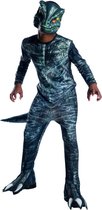 Rubies - Dinosaurus Kostuum - Jurassic World Velociraptor Dinosaurus Kind Kostuum - blauw,grijs - Maat 116 - Carnavalskleding - Verkleedkleding
