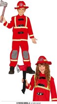 Guirca - Brandweer Kostuum - Brandweerman Nee Tegen Vlammenzee Kind Kostuum - rood - Maat 176 - Carnavalskleding - Verkleedkleding