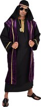 Magic By Freddy's - 1001 Nacht & Arabisch & Midden-Oosten Kostuum - Arabische Ali Baba Sprookjes Sjeik - Man - paars,zwart - Large - Carnavalskleding - Verkleedkleding