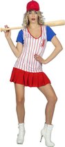 Wilbers & Wilbers - Honkbal Kostuum - Curvy Cindy Baseball USA - Vrouw - - Maat 38-40 - Carnavalskleding - Verkleedkleding