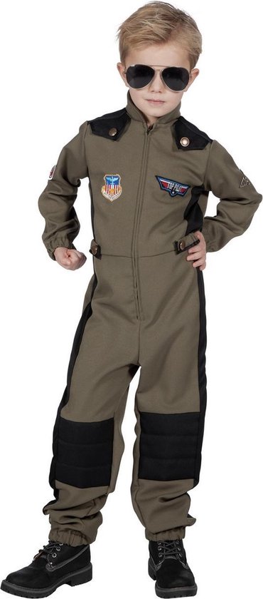 nakoming zout Kers Wilbers - Leger & Oorlog Kostuum - Maverick Top Piloot F35 Straaljager Kind  Kostuum -... | bol.com