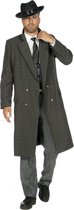 Wilbers & Wilbers - Jaren 20 Danseressen Kostuum - Roaring 20s Overjas Birmingham Grijs Man - Grijs - Maat 46 - Carnavalskleding - Verkleedkleding