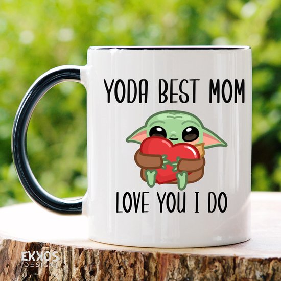 Yoda Best Mom - Baby yoda - Baby yoda mok - Star wars - Mandalorian - Vaderdag cadeau - Vaderdag - Moederdag cadeau - Moederdag - Cadeau voor moeder - Mokken en bekers - Cadeau voor vrouw - Valentijndag - Theeglazen - Koffiemok