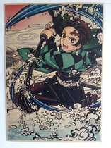 Kimetsu no Yaiba Demon Slayer Tanjiro Water Breathing Pose III Anime Vintage Poster 42x30cm.